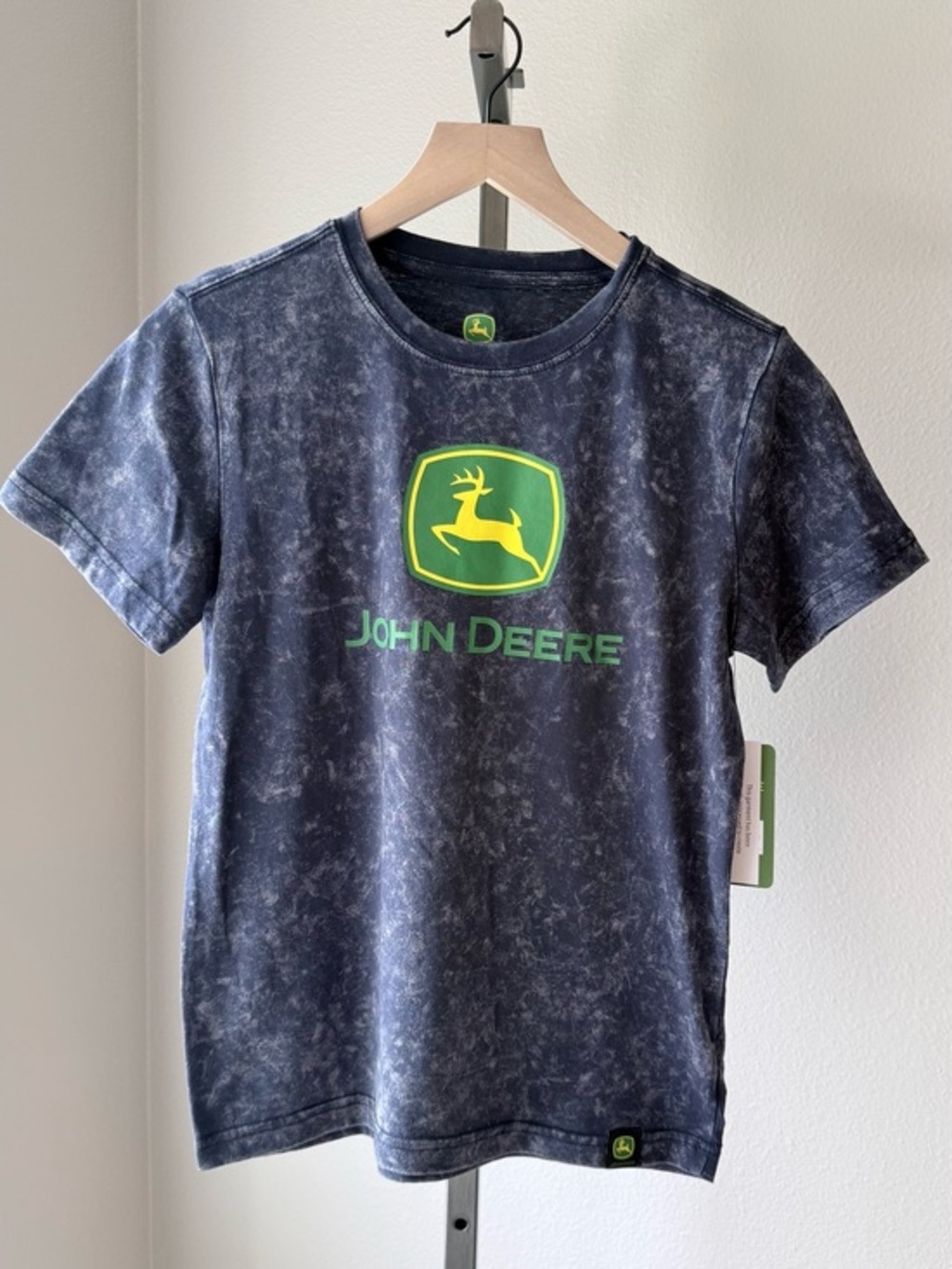 NWT John Deere youth navy snow washed short sleeve Tshirt